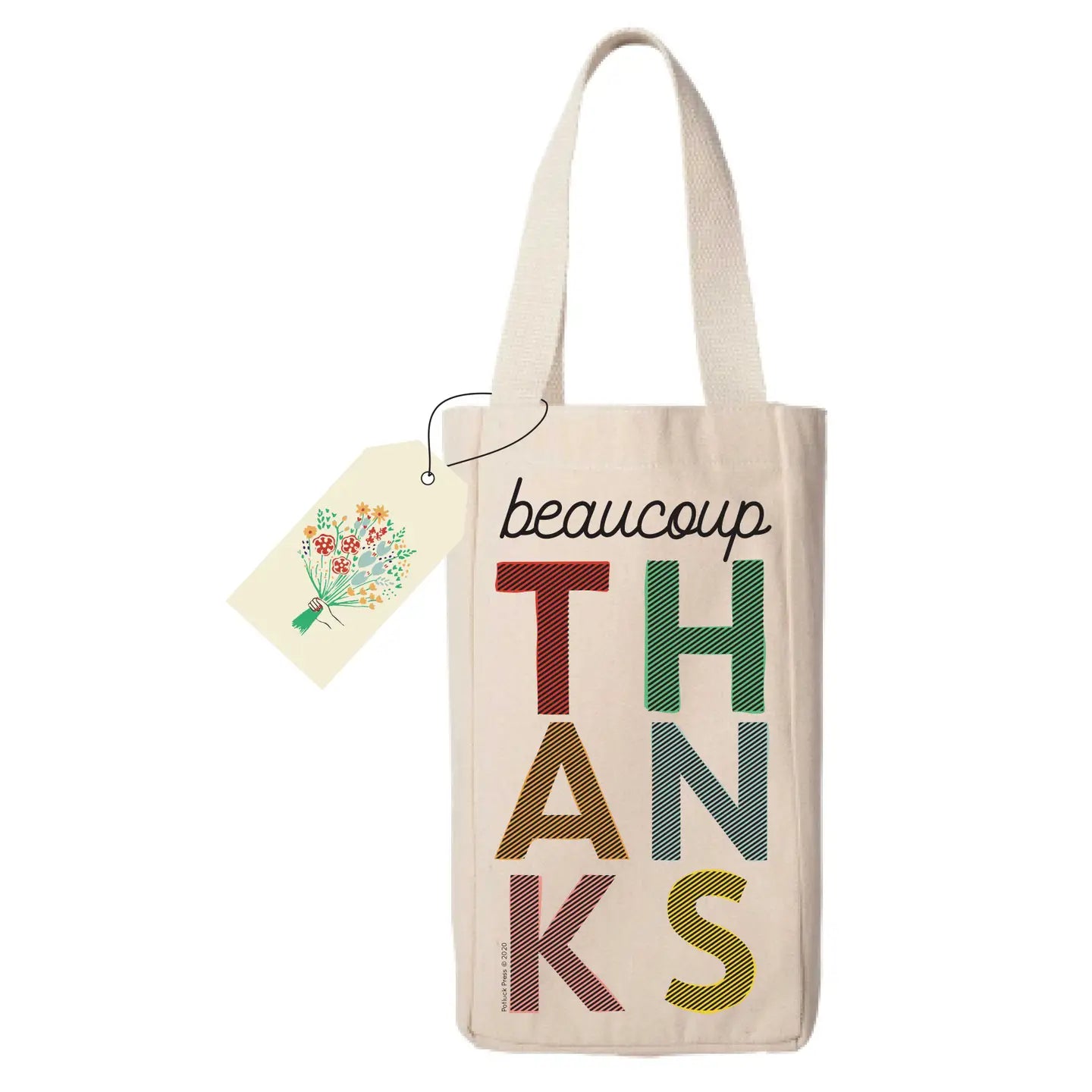 Beaucoup Thanks Wine Bag
