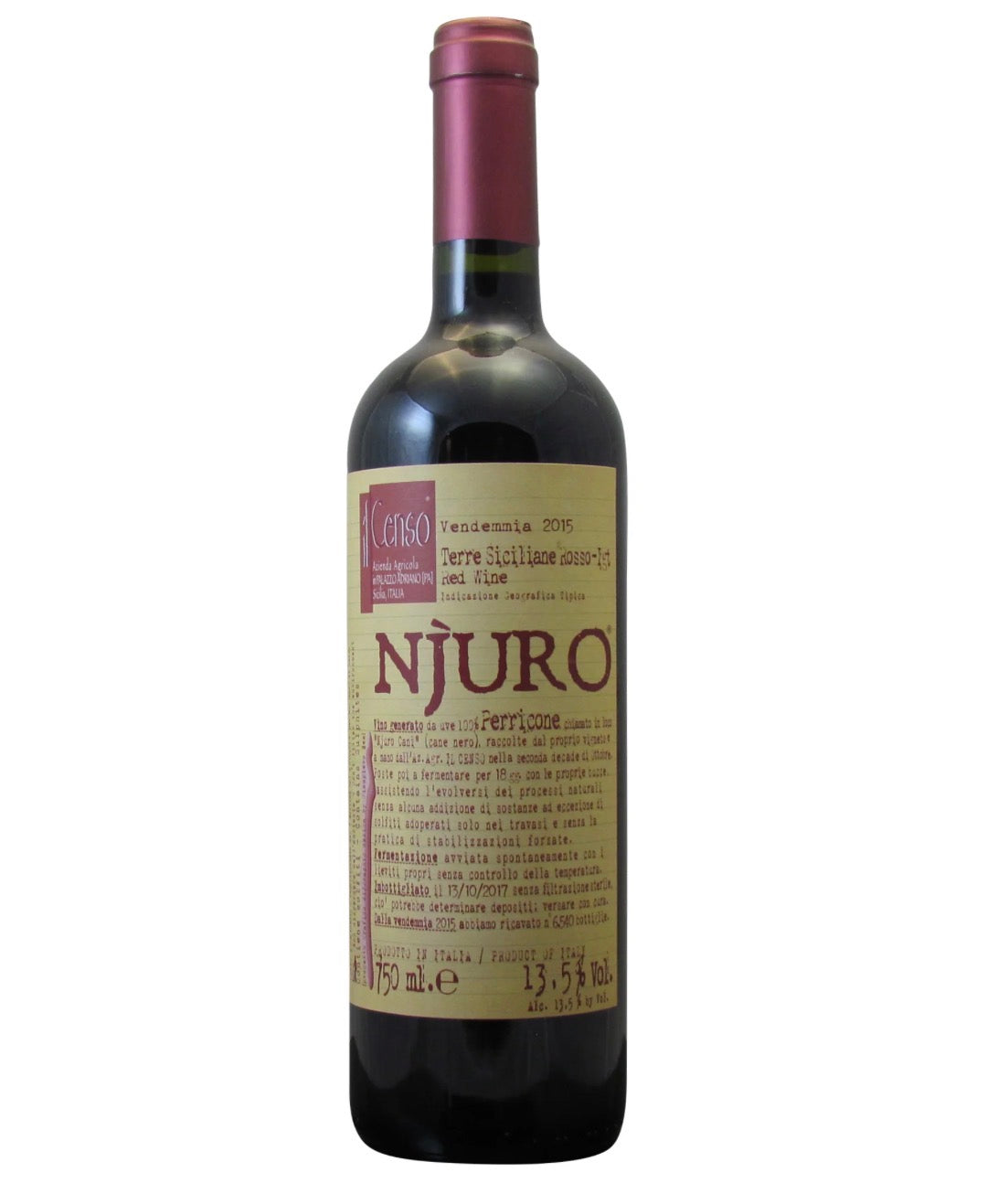 Il CENSO NJURO PERRICONE TERRE SICILIANE ROSSO 2017