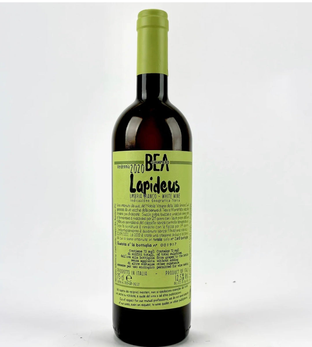 2020 Bea, Paolo Umbria Bianco Trebbiano Spoletino Lapideus