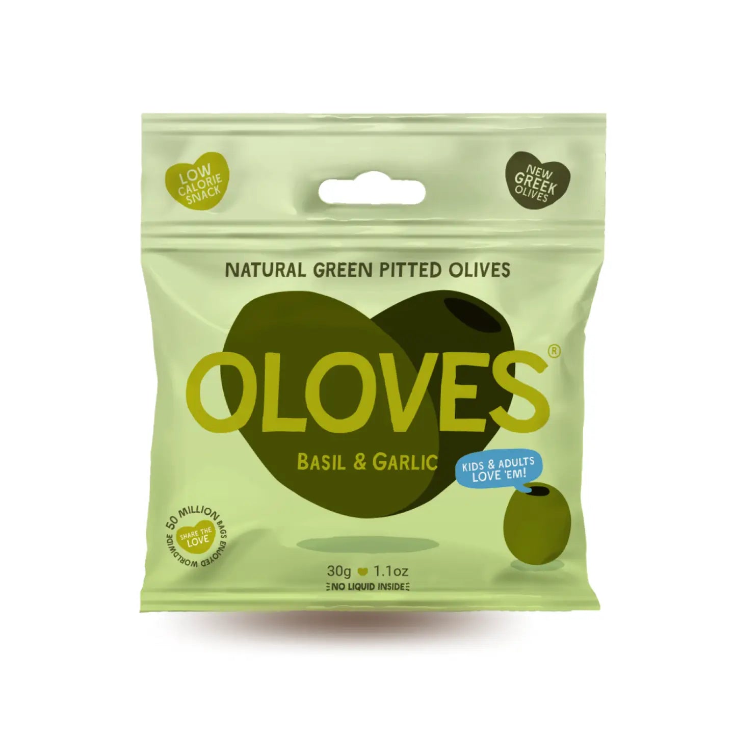 Oloves - Basil & Garlic Pitted Green Olives