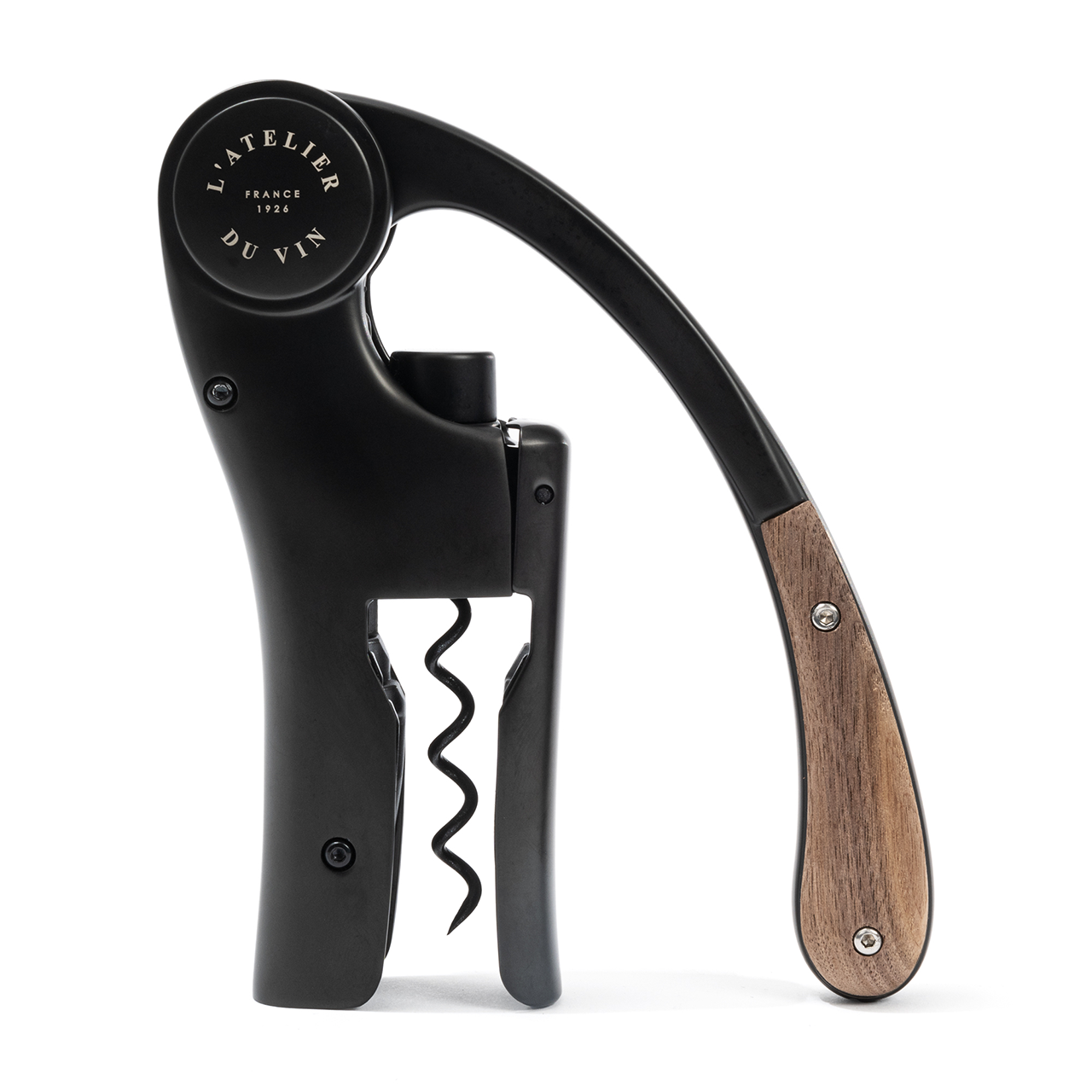 Oeno Motion Wood & Black Lever Wine Opener