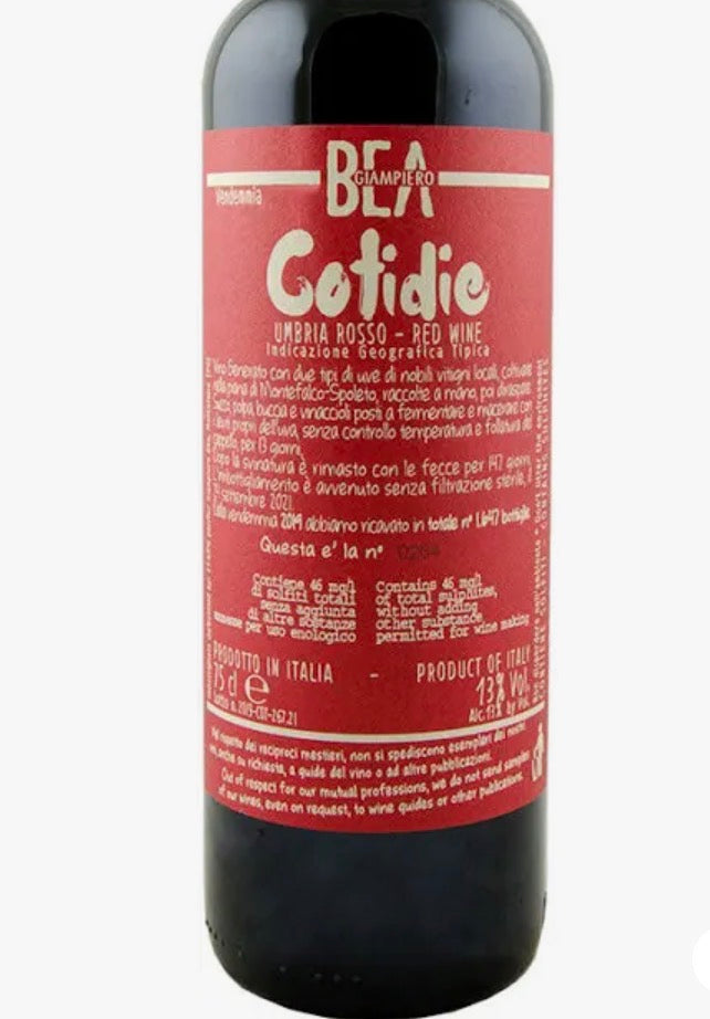 Paolo Bea Cotidie Umbria Rossi 2022