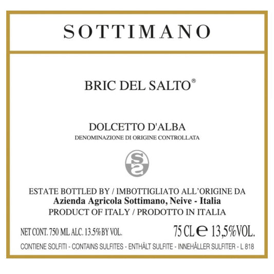 Sottimano dolcetto bric de salto 2025