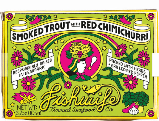 Fishwife Smoked Rainbow Trout with Red Chimichurri