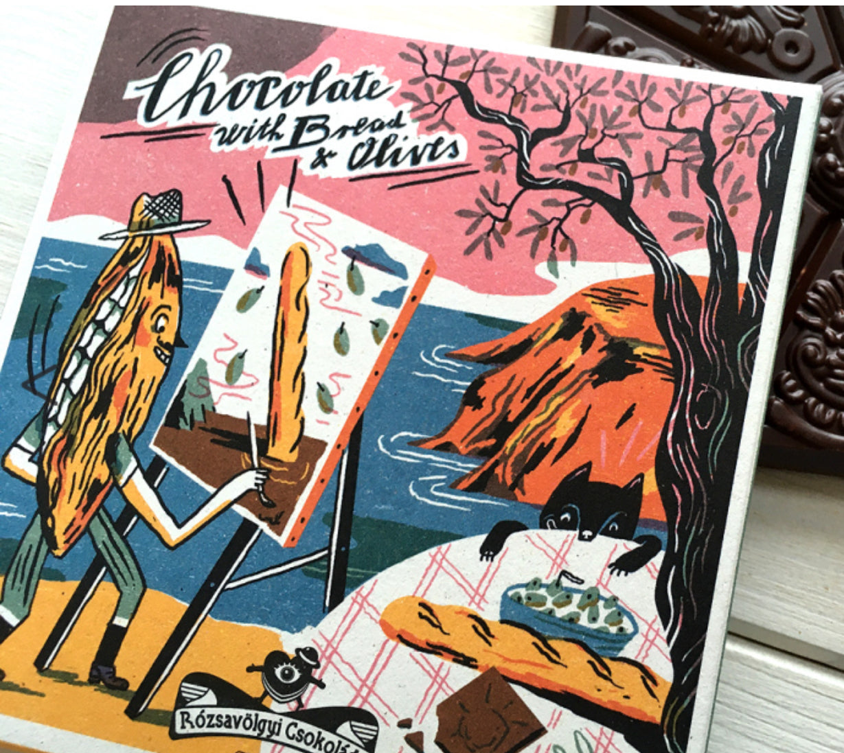 Rozsavolgyi Csokolade Chocolate w/ Olives & Bread