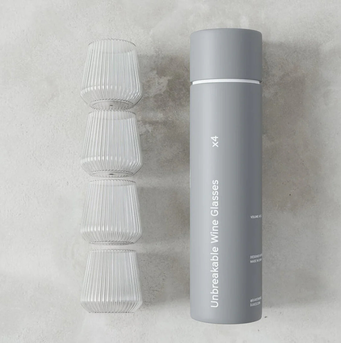 DJUCE UNBREAKABLE GLASS 4 pk